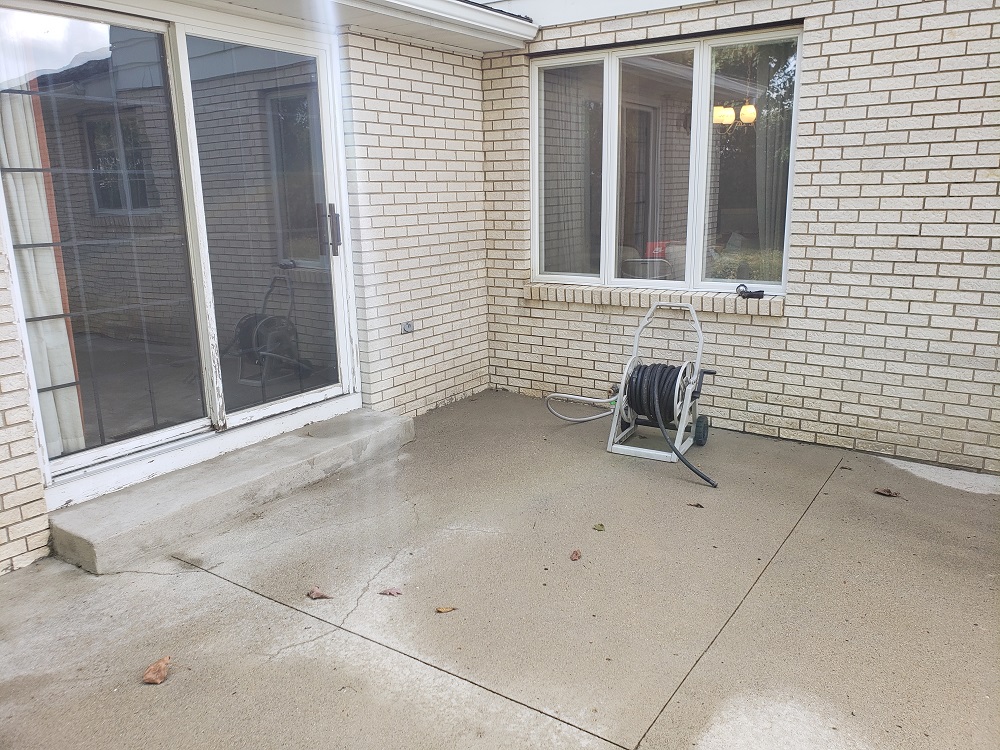After power washing concrete Image
