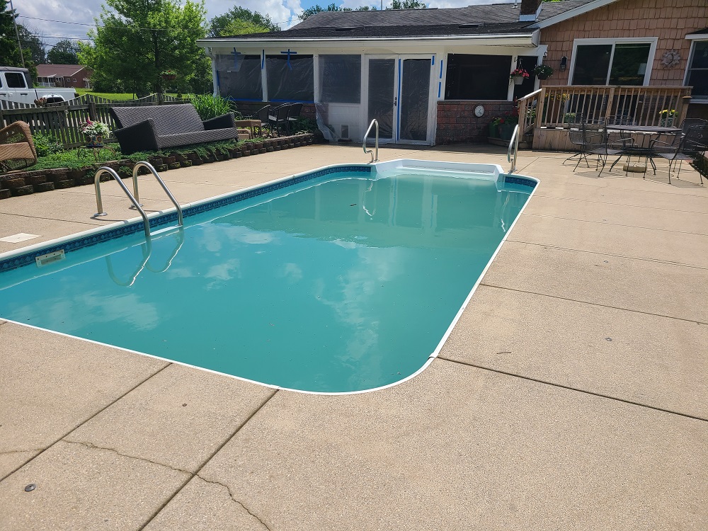 After power washing pool Image