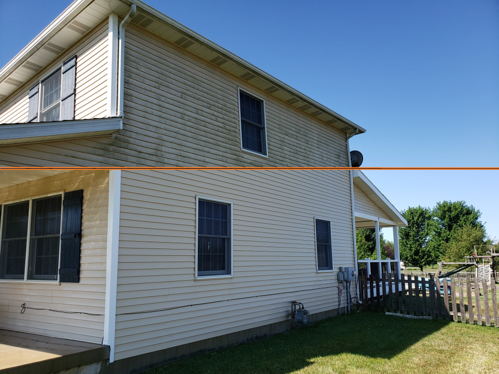Power washed cleand house